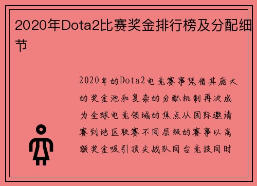 2020年Dota2比赛奖金排行榜及分配细节